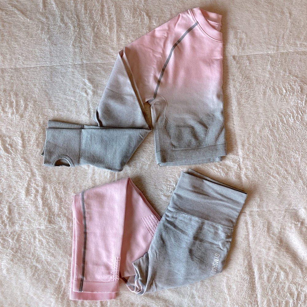 LIKE NEW Gymshark ombré seamless set